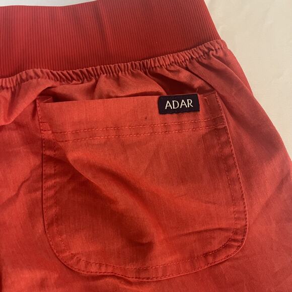 Adar Pro Modern Women V-Neck Red Scrub Top & Scrub Pants set Size Small - Picture 11 of 13